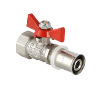 Кран шаровой водяной 16 х 1/2" РВ ПРЕС. VALTEC бабочка