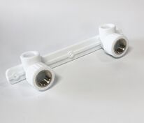 Колено сдвоенное 90° PP-R D 25 х 1/2" РВ белый РосТурПласт