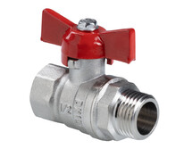 Кран шаровой водяной   1/2" РВ/РН PN 40 VALTEC СТАНДАРТ ГОСТ бабочка