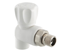 Кран шаровой радиаторный угловой (верх.) PP-R D 20х1/2" VALTEC