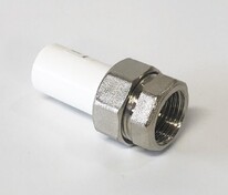 Муфта разборная м./п. PP-R D 32 х 1" РВ белый РосТурПласт