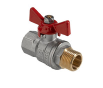 Кран шаровой водяной    3/4" РВ/РН PN40 VALTEC ГОСТ бабочка