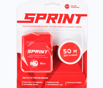 Нить уплотнительная SPRINT 50 м. + 50 м. катушка в БЛИСТЕРЕ