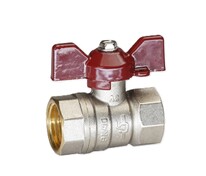 Кран шаровой водяной    1/2" РВ/РВ PN 40 TEMPER бабочка