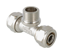 Тройник 16 х 1/2" х 16 РН обжим. VALTEC
