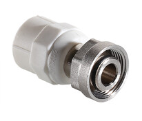 Соединитель с накидной гайкой PP-R D 20 х 3/4" евроконус РВ VALTEC