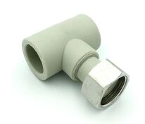 Тройник PP-R D 25 х 3/4" х 25 РВ с накидной гайкой HEISSKRAFT