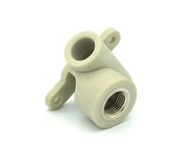 Тройник PP-R D 20 х 1/2" х 20 РВ с креплением HEISSKRAFT