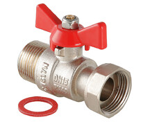Кран шаровой водяной 3/4" РН с накидной гайкой 3/4" VALTEC