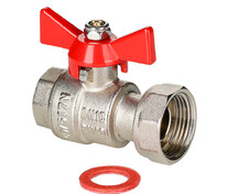 Кран шаровой водяной 1/2" с накидной гайкой 3/4" VALTEC