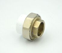 Муфта разборная м./п. PP-R D 25 х 3/4" РВ (под трубу) белый РосТурПласт