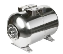 Бак мембранный д./воды 24 л. (ГОРИЗОНТАЛЬНЫЙ) нерж. сталь, EPDM Unipump