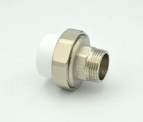 Муфта разборная м./п. PP-R D 40 х 1-1/4" РН (под трубу) белый РосТурПласт