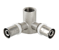 Колено установочное ПРОХОДНОЕ 16 х 1/2" РВ ПРЕС. VALTEC