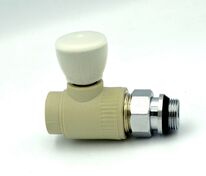 Вентиль радиаторный прямой (верх.) PP-R D 20х1/2" HEISSKRAFT