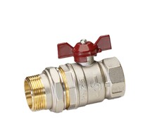 Кран шаровой водяной    1-1/4" с "амер." PN 25 TEMPER бабочка