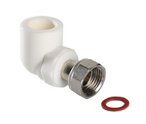 Колено 90° PPR переходное с накидной гайкой 25 х 3/4" VALTEC